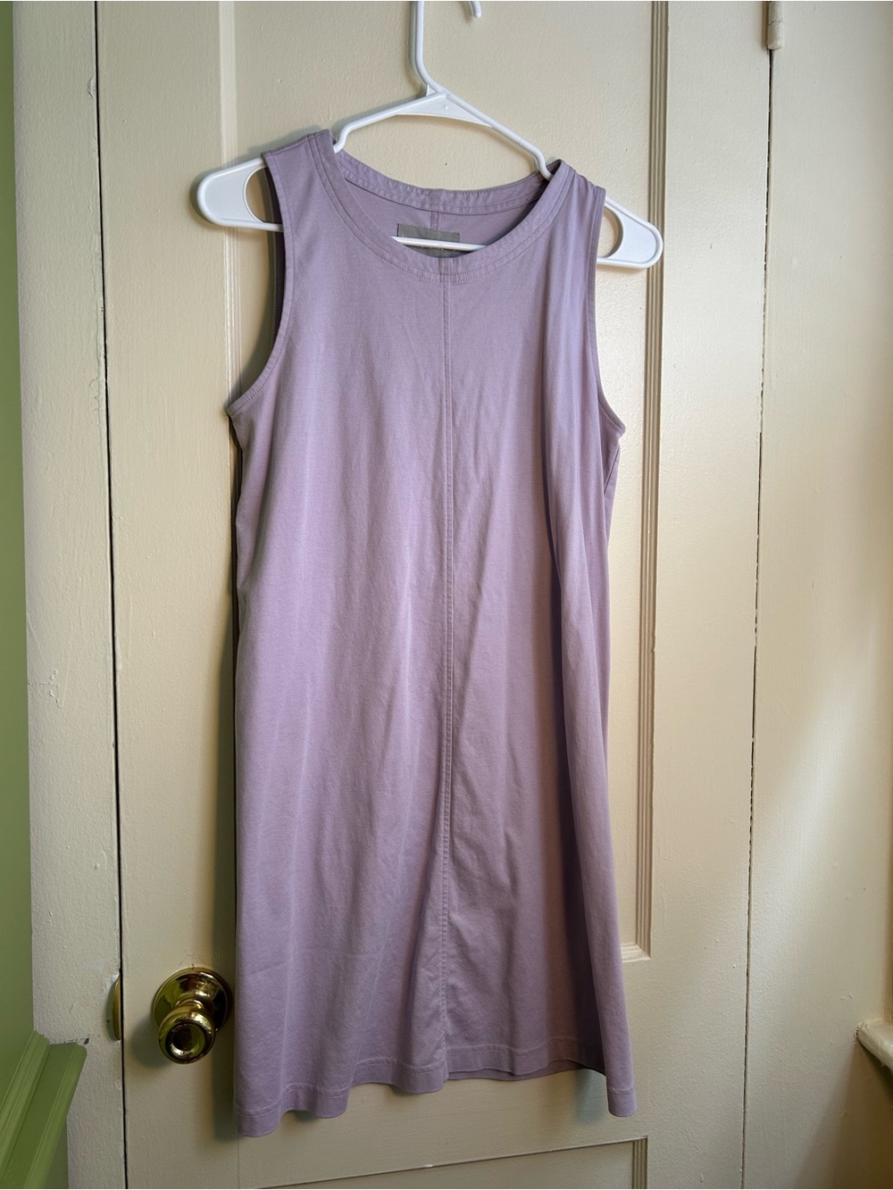Everlane The Luxe Cotton A-Line Tank Dress Lavender Purple M